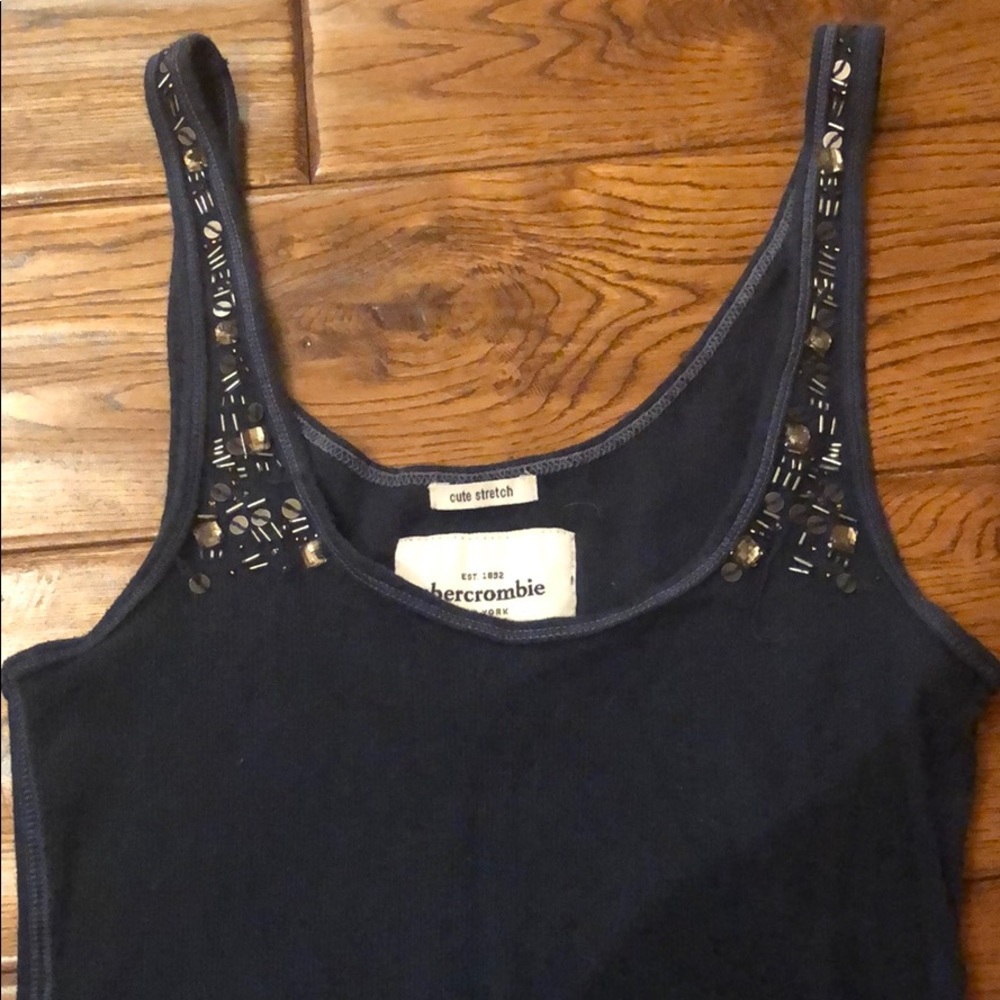 Navy sequin Abercrombie kids tank. Size youth XL